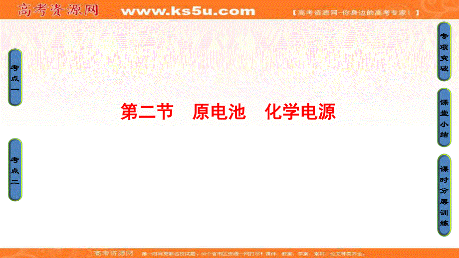 2018届高考化学大一轮复习课件：第6章 第2节　原电池　化学电源 .ppt_第1页