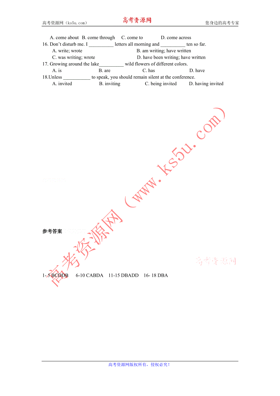 11-12学年高一英语复习：拓展精练11.doc_第2页