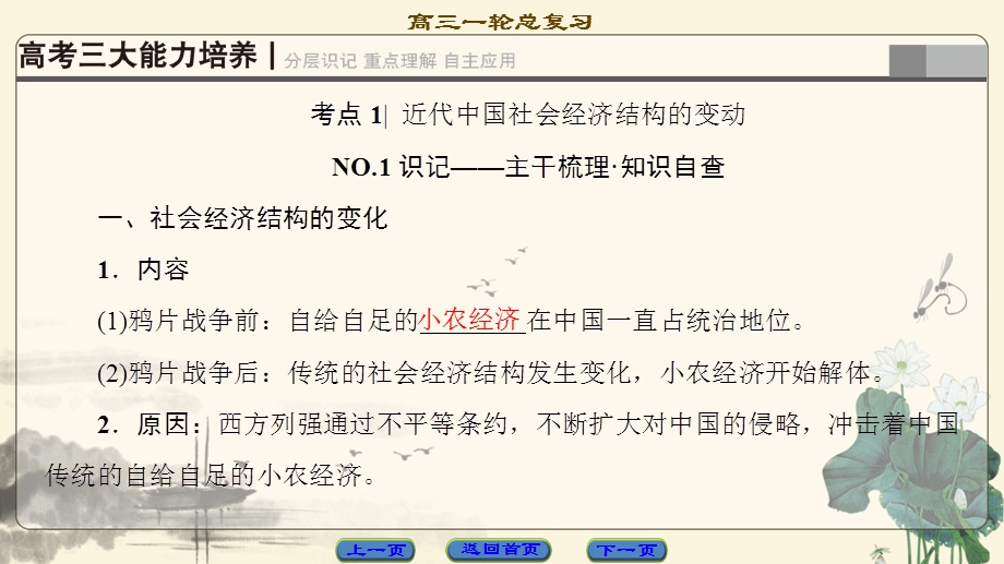 2018岳麓版历史高考一轮复习课件 第7单元 第16讲 近代中国社会经济结构的变动与民族工业的曲折发展 .ppt_第2页