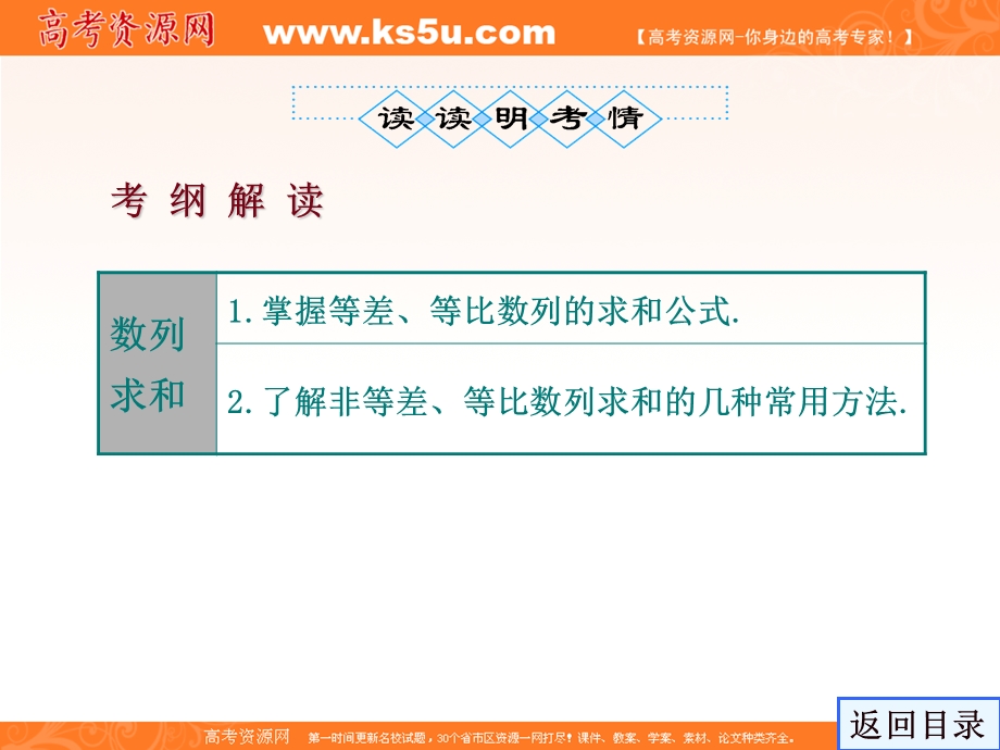 2012届高三第一轮复习数学课件（新人教B版）：第6编 4数列求和.ppt_第3页