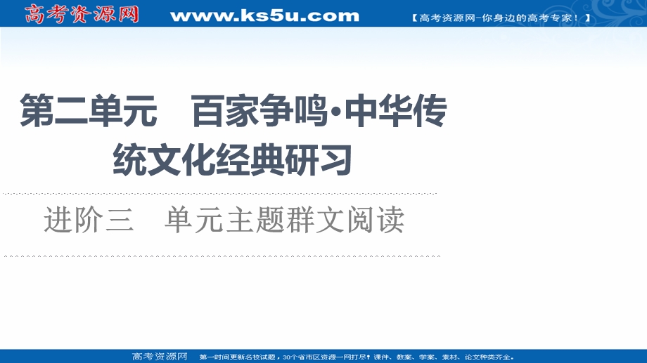 2021-2022学年新教材语文选择性必修上册课件：第2单元 进阶3　单元主题群文阅读 .ppt_第1页