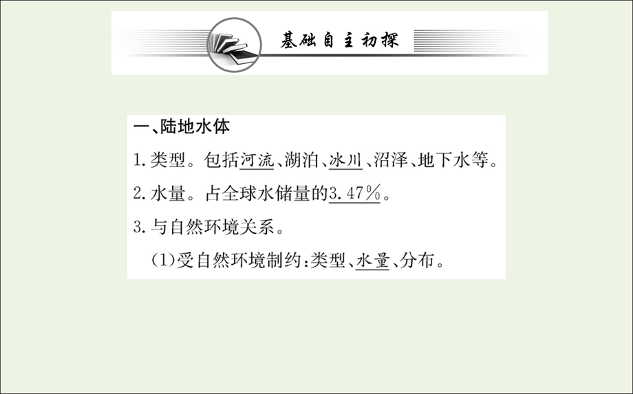 2021-2022学年新教材高中地理 第四章 水的运动 第一节 陆地水体及其相互关系课件 新人教版选择性必修1.ppt_第3页