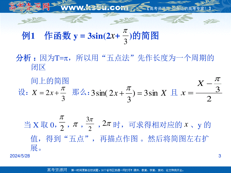 2012届高二数学：1.8.1函数Y=ASIN(&#61559;X+&#61546;) 的图象 课件 （北师大必修4）.ppt_第3页