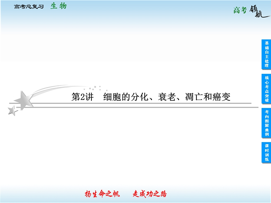 2013届高三生物一轮复习课件：6.2细胞的分化、衰老、凋亡和癌变（人教版必修1）.ppt_第1页