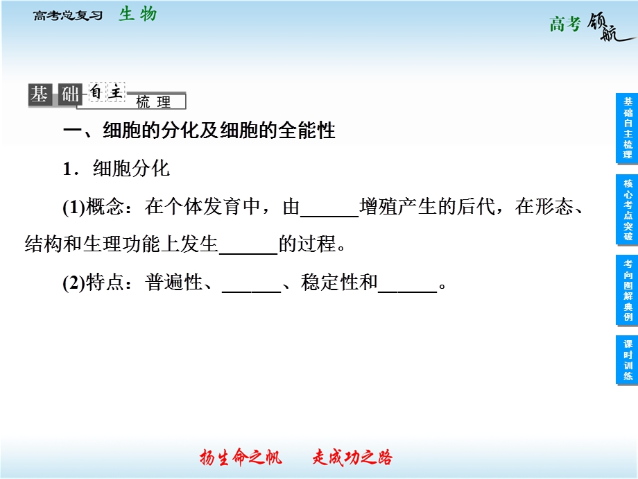 2013届高三生物一轮复习课件：6.2细胞的分化、衰老、凋亡和癌变（人教版必修1）.ppt_第2页