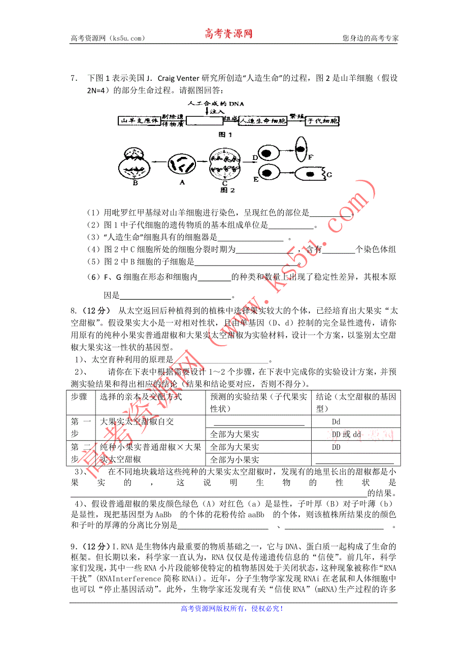 11-12学年高三生物复习：拓展精练13.doc_第2页