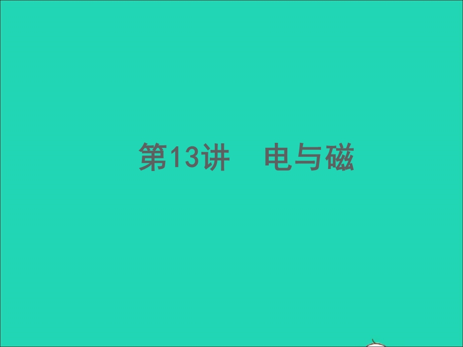 2022中考物理 第13讲 电与磁（精练本）课件.ppt_第1页