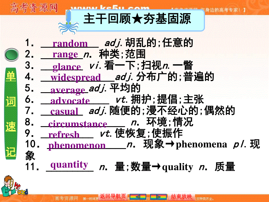 2015-2016学年高中人教版英语单元复习课件：高二选修6UNIT 4　GLOBAL WARMING .ppt_第3页