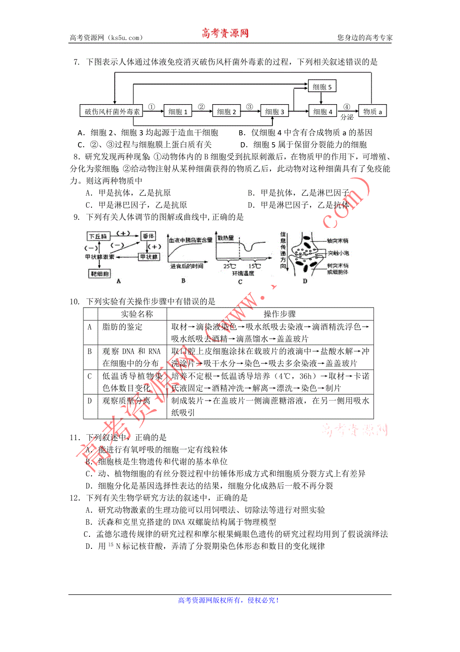 11-12学年高三生物复习：拓展精练32.doc_第2页