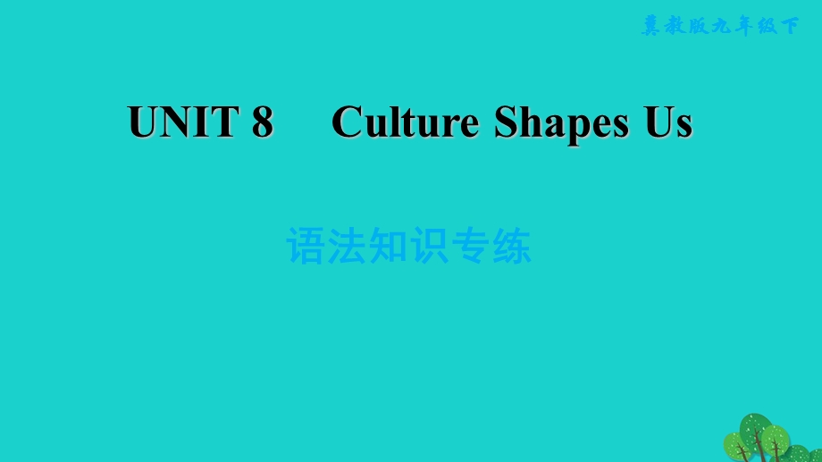 2022九年级英语下册 Unit 8 Culture Shapes Us语法知识专练习题课件（新版）冀教版.ppt_第1页