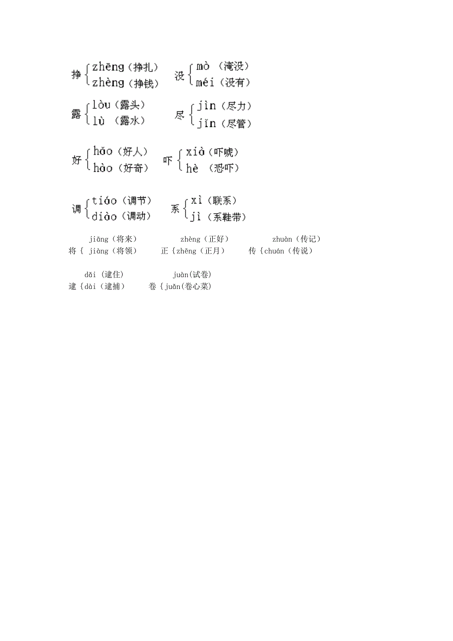 五年级语文多音字集 新人教版.doc_第2页