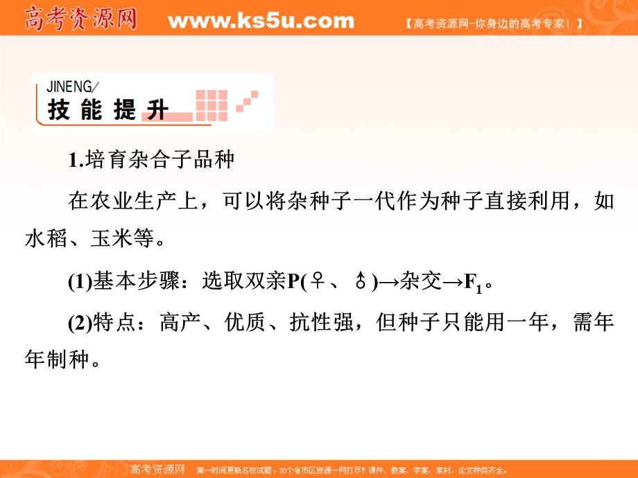 2013届高三生物（人教版）实验专项突破课件21 不同育种目的的杂交育种的基本步骤.ppt_第2页