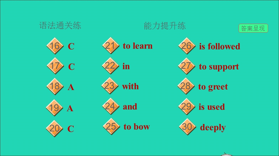 2022九年级英语全册 Unit 10 You're supposed to shake hands课时3 Section A (Grammar Focus-4c)习题课件（新版）人教新目标版.ppt_第3页