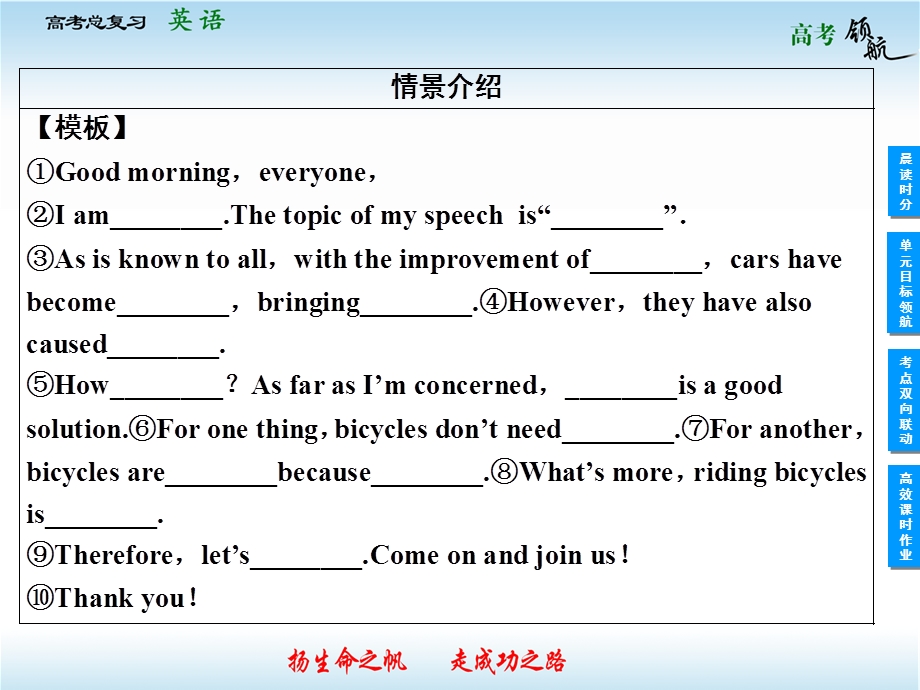 2013届高三英语一轮复习课件：MODULE 1　OUR BODY AND HEALTHY（外研版必修2）.ppt_第3页