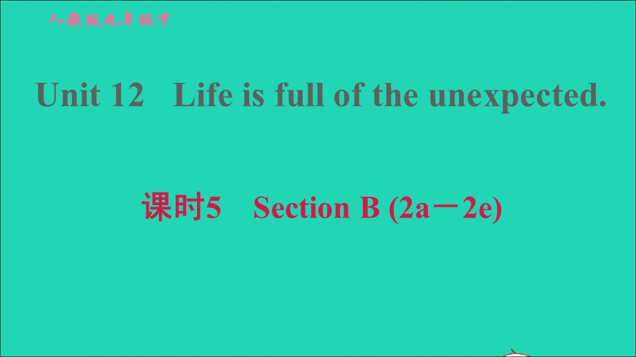 2022九年级英语全册 Unit 12 Life is full of the unexpected课时5 Section B (2a－2e)习题课件（新版）人教新目标版.ppt_第1页