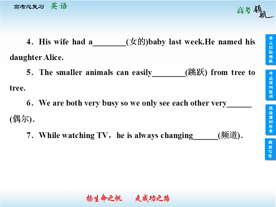 2013届高三英语一轮复习课件：MODULE 6　FILMS AND TV PROGRAMM（外研版必修2）.ppt_第3页