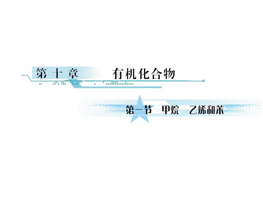 2012届高考化学一轮复习课件：第十章　有机化合物 第一节　甲烷　乙烯和苯（人教A）.ppt_第1页