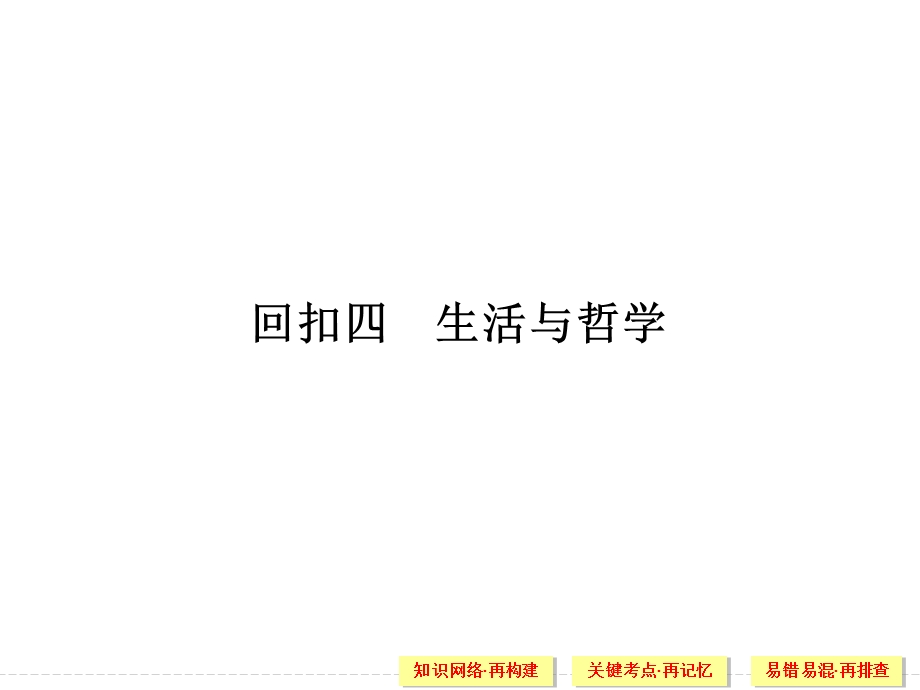 2016届高考政治（全国通用）二轮专题复习 基础知识回扣四 生活与哲学 课件.ppt_第2页