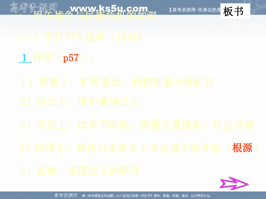 2018年优课系列高中历史岳麓版必修1 第14课 从中日甲午战争到八国联军侵华战争 课件（26张）1 .ppt_第2页