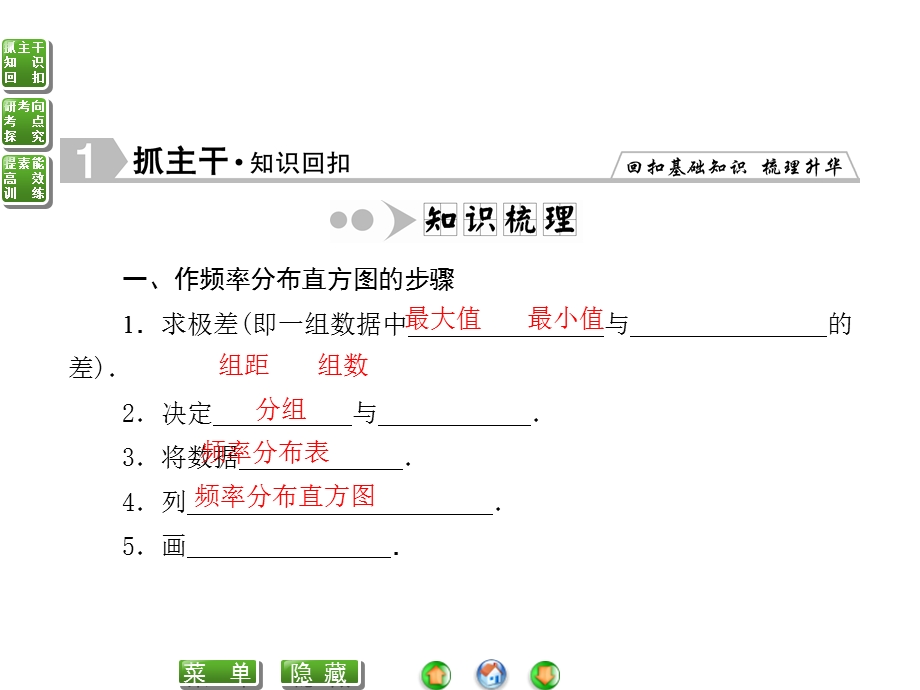 2016届高考数学理科（人教A版）一轮复习课件 第九章 算法、统计、统计案例9-3.ppt_第2页