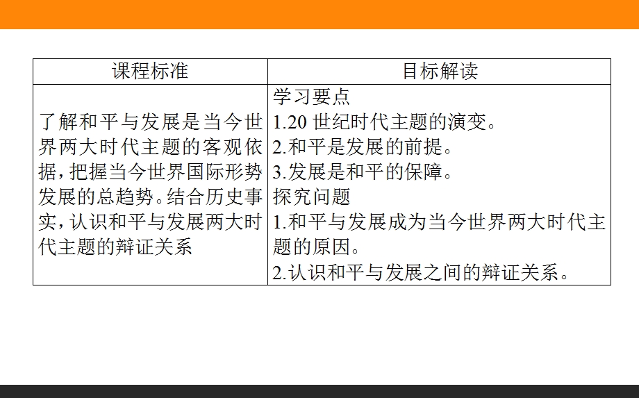 2015-2016学年高中历史岳麓版选修3课件 第6单元 争取世界和平的努力 24《和平与发展——当今世界的时代主题》.ppt_第2页