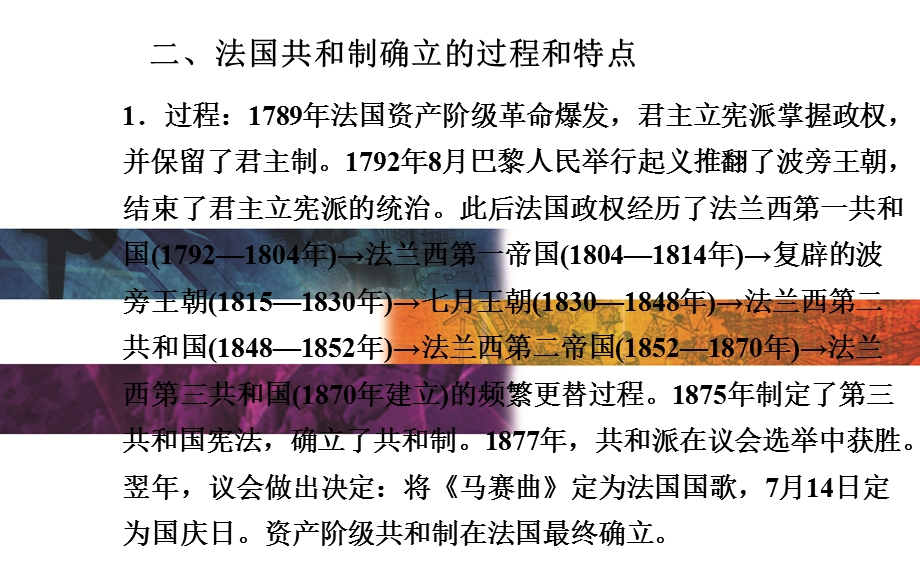 2015-2016学年高中岳麓版历史选修二课件：第9课　法国共和制的确立 .PPT_第3页