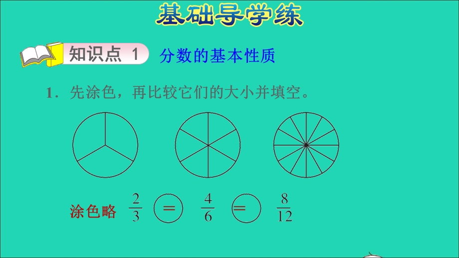 2022五年级数学下册 四 分数的意义和性质第7课时 分数的基本性质习题课件 苏教版.ppt_第3页