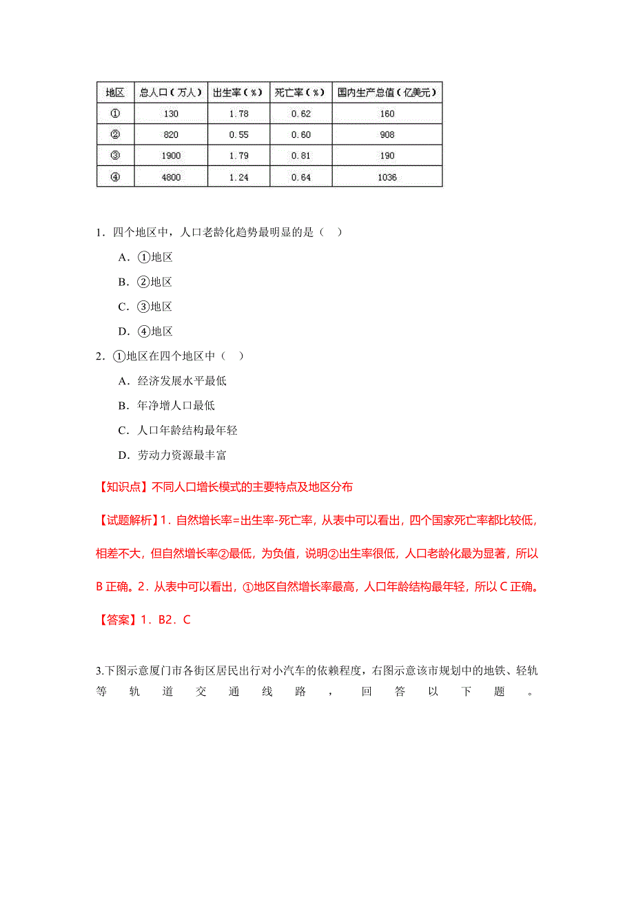 上海市崇明县2016年高三第二次高考模拟考试地理试卷 WORD版含解析.doc_第2页