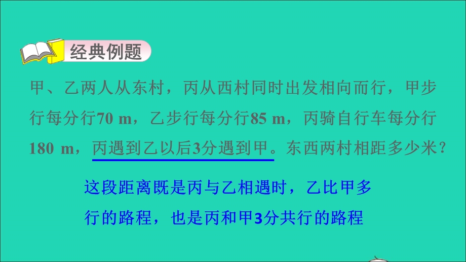 2022五年级数学下册 教材总复习 第8招 用图示法解决相遇问题课件 北师大版.ppt_第3页