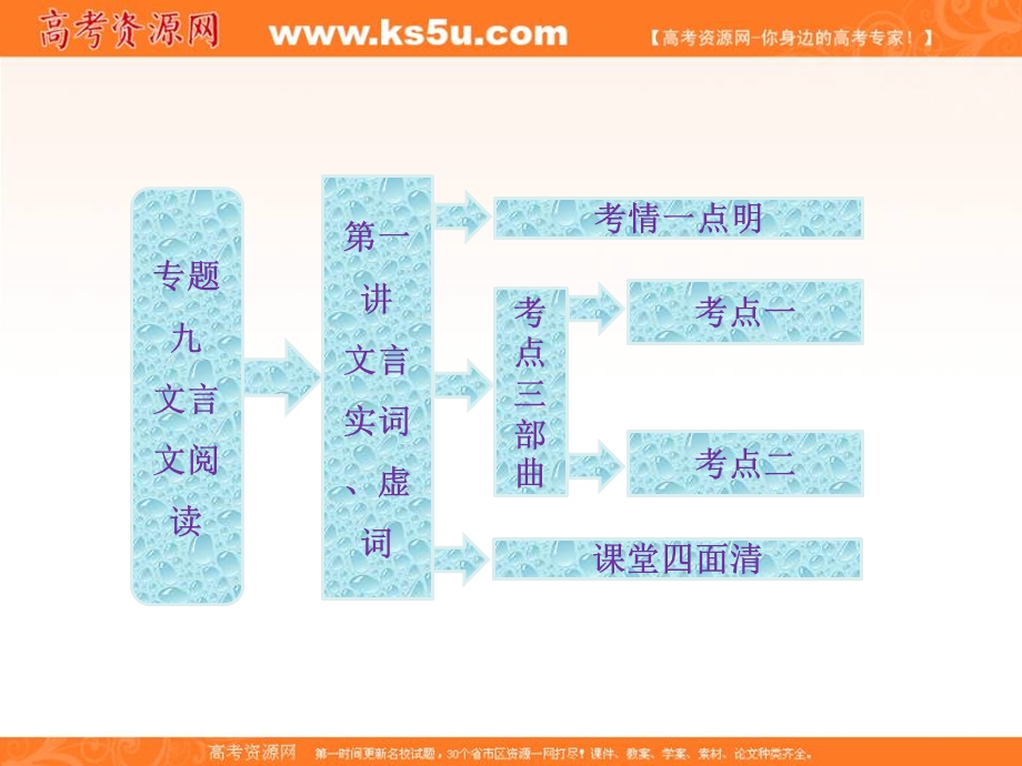 2013届高三语文一轮专题复习课件：专题九 第一讲 文言实词、虚词.ppt_第1页