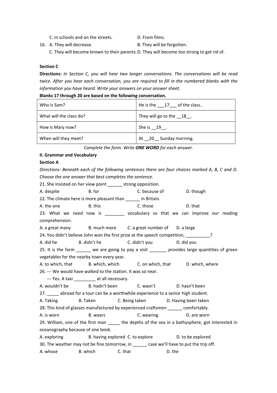 上海市市西中学10-11学年高二上学期期中考试（英语）.doc_第2页