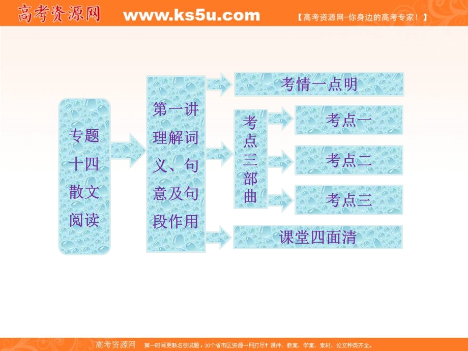 2013届高三语文一轮专题复习课件：专题十四 第一讲 理解词义、句意及句段作用.ppt_第1页