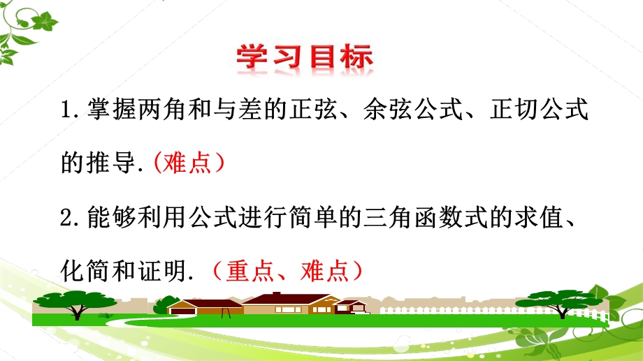 人教A版高中数学必修4 精选优课课件 3.1.1 两角差的余弦公式2.ppt_第3页