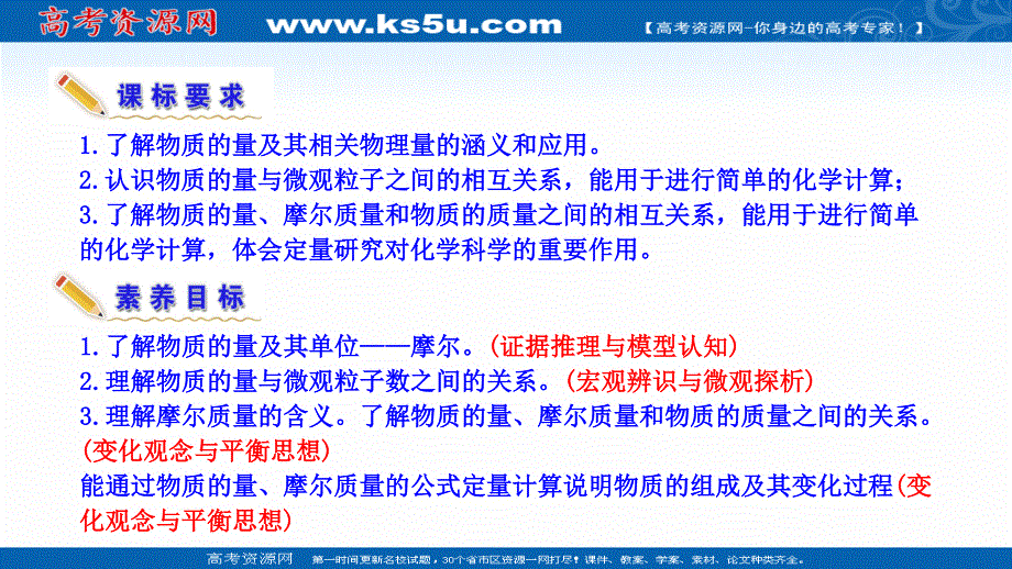 2021-2022学年新教材鲁科版化学必修第一册课件：1-3 第1课时 物质的量及其单位——摩尔 摩尔质量 .ppt_第3页