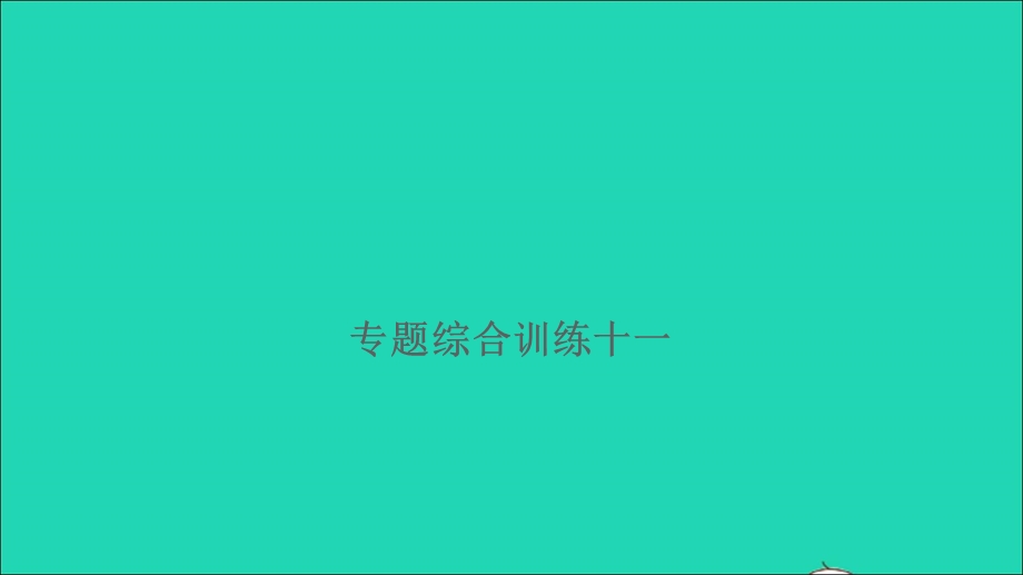 2021小考语文满分特训 第一部分 专题复习 第三章 句子 专题综合训练十一课件.ppt_第1页