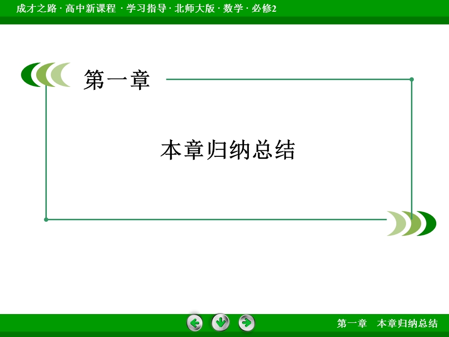 2015-2016学年高中数学北师大版必修二课件 本章归纳总结1 .ppt_第3页