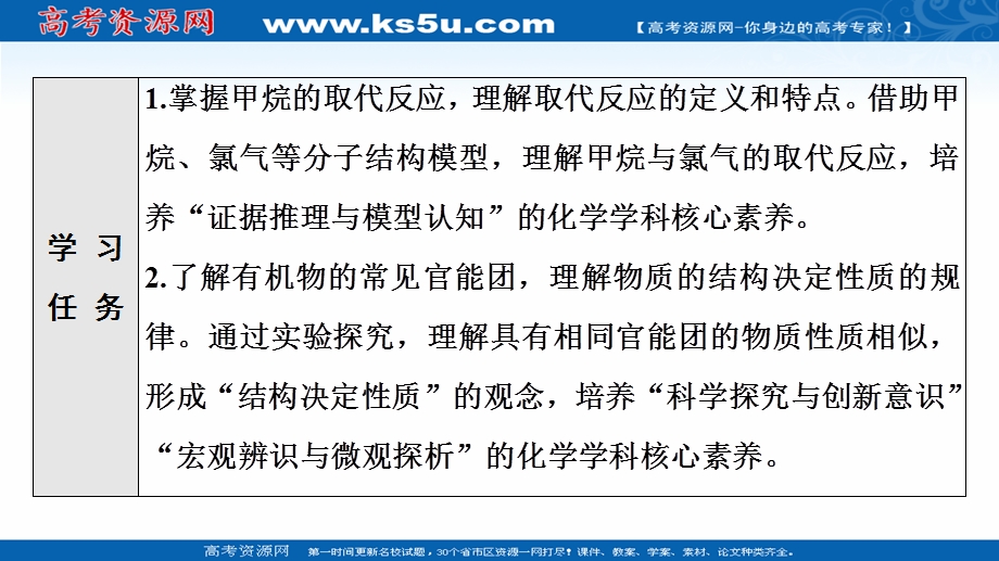 2021-2022学年新教材鲁科版化学必修第二册课件：第3章 第1节 基础课时13　烷烃的取代反应、官能团和同分异构现象 .ppt_第2页