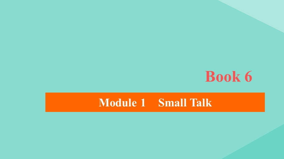 2021届一轮统考复习课件 外研版 选修6 MODULE 1 SMALL TALK .ppt_第1页