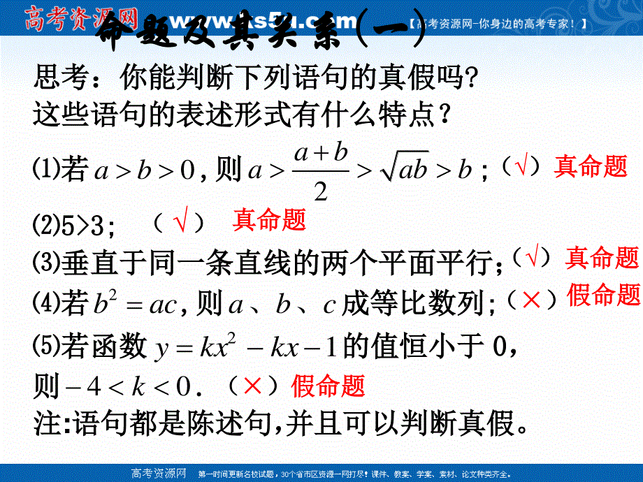 2018年优课系列高中数学人教A版选修2-1 1-1-2 四种命题 课件（40张） .ppt_第3页