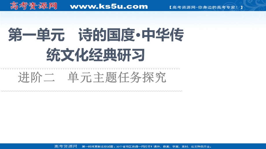 2021-2022学年新教材语文选择性必修下册课件：第1单元　进阶2　单元主题任务探究 .ppt_第1页