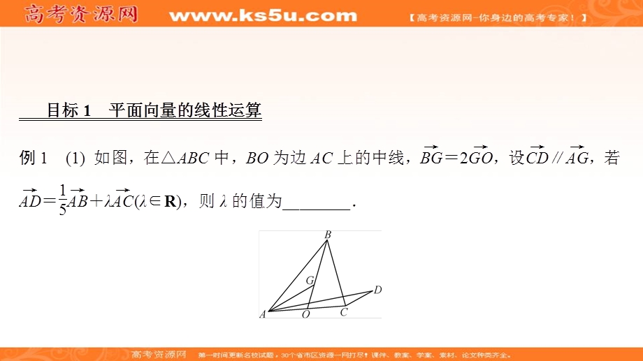 2020届高考数学（江苏专用）二轮复习课件：专题四平面向量的线性运算和坐标运算 .ppt_第3页