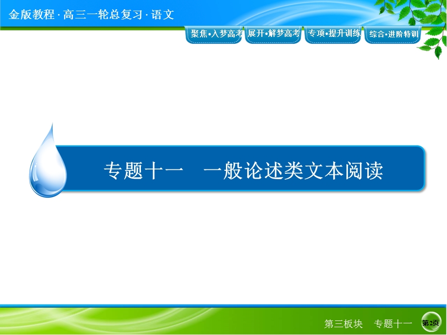 2016届高三语文一轮总复习课件 3-11一般论述类文本阅读 .ppt_第2页