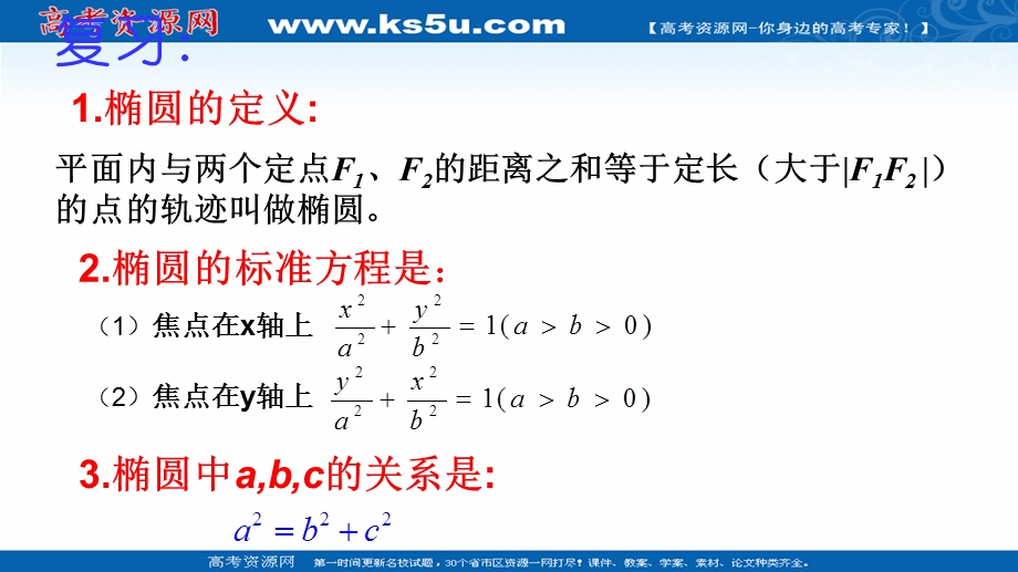 2018年优课系列高中数学人教B版选修1-1 2-1-2 椭圆的几何性质 课件（10张）2 .ppt_第2页