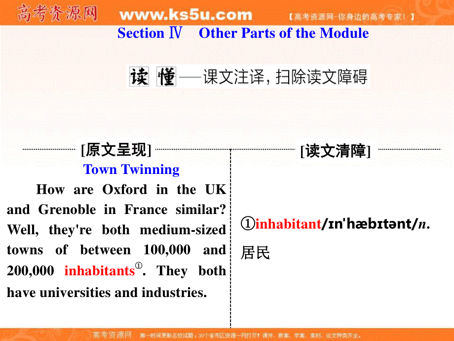 2019-2020学年同步外研版高中英语必修三培优新方案课件：MODULE 2 SECTION 4 .ppt_第1页