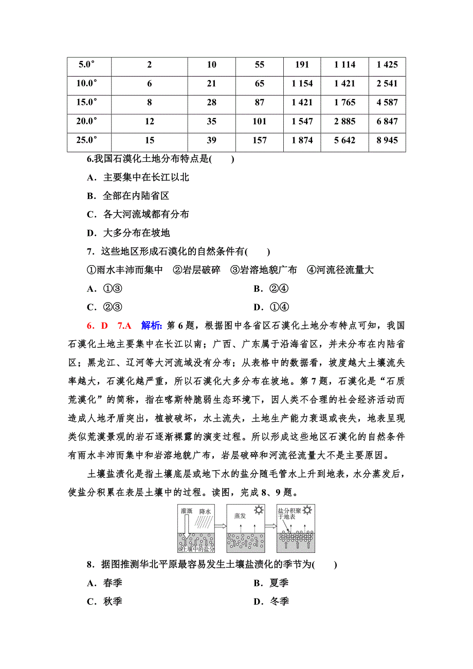 2022版新高考地理人教版一轮总复习质量评价44 环境问题及其危害 WORD版含解析.doc_第3页