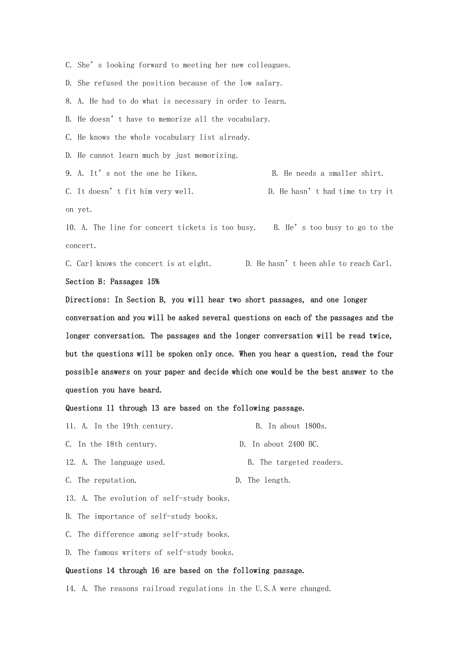 上海市建平中学2020届高三英语10月月考试题（含解析）.doc_第2页