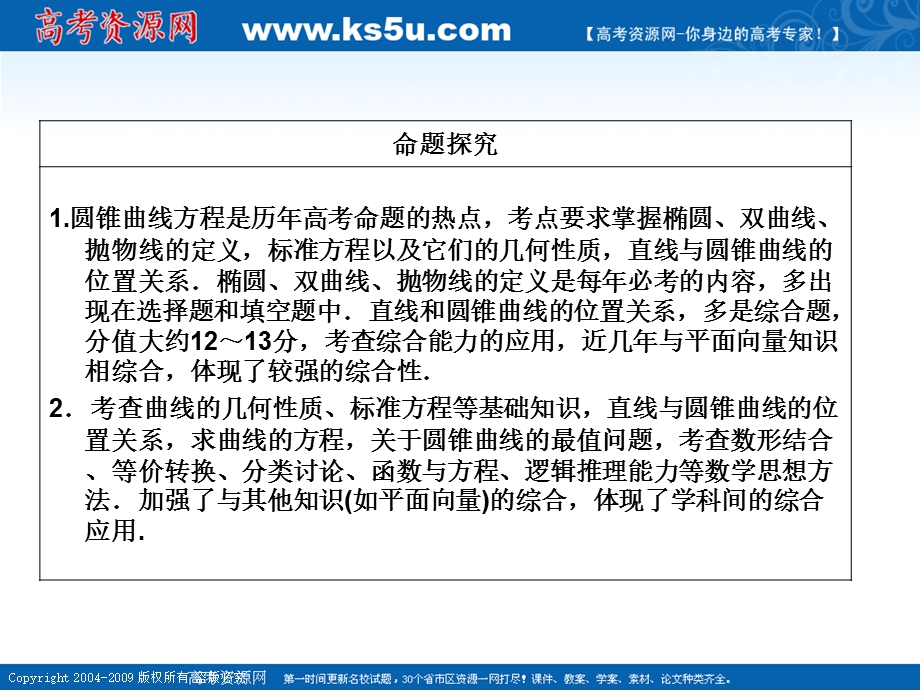 [原创]新人教B版高中数学2012年高考数学第一轮复习各个知识点攻破8-1椭圆.ppt_第3页