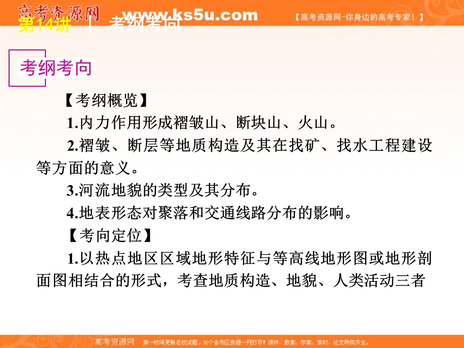 2012届高考地理一轮复习精品课件：第14讲 山地的形成与河流地貌的发育（人教版）.ppt_第2页