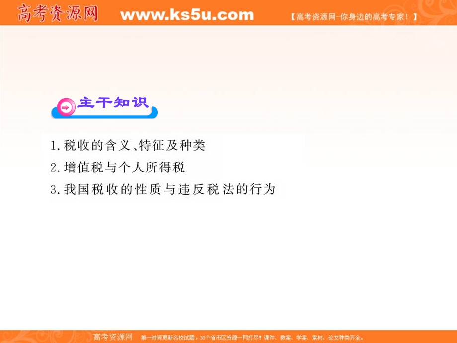 11-12高一政治课时讲练通课件：3.8.2征税和纳税（人教版必修1）.ppt_第3页