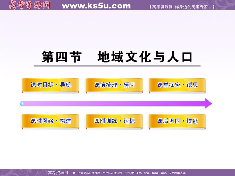 11-12版高中地理课时讲练通配套课件：1.4 地域文化与人口（湘教版必修2）.ppt_第1页